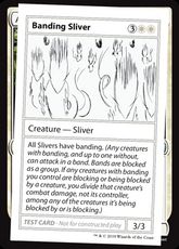 ■エンブレムなし■《Banding Sliver(Play Test Card)》[Mystery Booster Playtest Cards] 白R