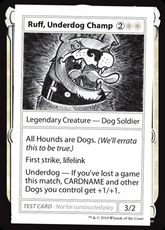 ■エンブレムなし■《Ruff, Underdog Champ(Play Test Card)》[Mystery Booster Playtest Cards] 白R