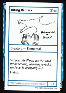 ■エンブレムなし■《Biting Remark(Play Test Card)》[Mystery Booster Playtest Cards] 青R