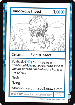 ■エンブレムなし■《Innocuous Insect》[Mystery Booster Playtest Cards] 青R
