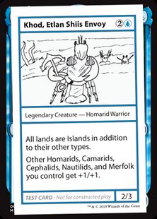 ■エンブレムなし■《Khod, Etlan Shiis Envoy(Play Test Card)》[Mystery Booster Playtest Cards] 青R