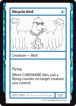 ■エンブレムなし■《Recycla-bird》[Mystery Booster Playtest Cards] 青R