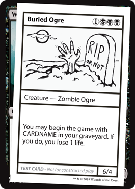 ■エンブレムなし■《Buried Ogre》[Mystery Booster Playtest Cards] 黒R