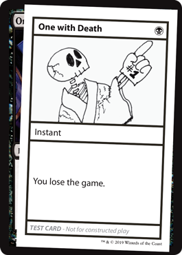 ■エンブレムなし■《One with Death》[Mystery Booster Playtest Cards] 黒R