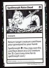 ■エンブレムなし■《Spellmorph Raise Dead(Play Test Card)》[Mystery Booster Playtest Cards] 黒R