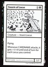 ■エンブレムなし■《Swarm of Locus(Play Test Card)》[Mystery Booster Playtest Cards] 黒R