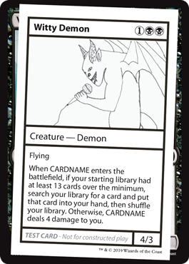 ■エンブレムなし■《Witty Demon》[Mystery Booster Playtest Cards] 黒R