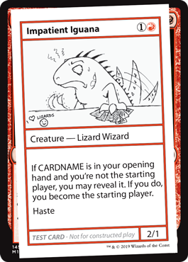 Impatient Iguana(Play Test Card)