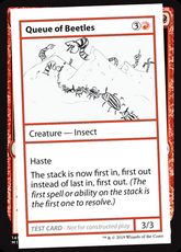 ■エンブレムなし■《Queue of Beetles(Play Test Card)》[Mystery Booster Playtest Cards] 赤R