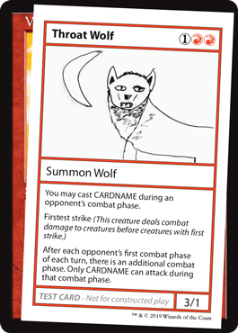 ■エンブレムなし■《Throat Wolf》[Mystery Booster Playtest Cards] 赤R