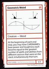 ■エンブレムなし■《Geometric Weird(Play Test Card)》[Mystery Booster Playtest Cards] 赤R