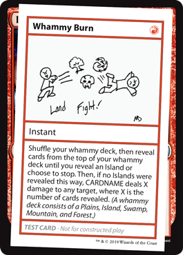 ■エンブレムなし■《Whammy Burn》[Mystery Booster Playtest Cards] 赤R