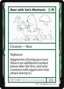 ■エンブレムなし■《Bear with Set's Mechanic》[Mystery Booster Playtest Cards] 緑R