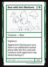 ■エンブレムなし■《Bear with Set's Mechanic(Play Test Card)》[Mystery Booster Playtest Cards] 緑R