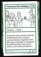 ■エンブレムなし■《Frenemy of the Guildpact(Play Test Card)》[Mystery Booster Playtest Cards] 緑R