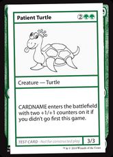 ■エンブレムなし■《Patient Turtle(Play Test Card)》[Mystery Booster Playtest Cards] 緑R
