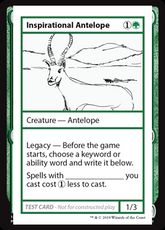 ■エンブレムなし■《Inspirational Antelope(Play Test Card)》[Mystery Booster Playtest Cards] 緑R