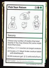 ■エンブレムなし■《Pick Your Poison(Play Test Card)》[Mystery Booster Playtest Cards] 金R