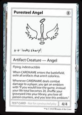 ■エンブレムなし■《Puresteel Angel(Play Test Card)》[Mystery Booster Playtest Cards] 茶R