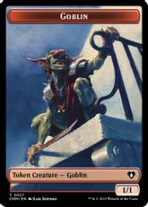 【Foil】(027)《ゴブリントークン/Goblin Token》[CMM] 赤