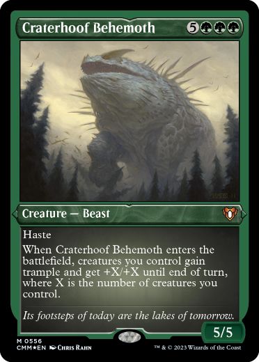 【Foil】(376)《孔蹄のビヒモス/Craterhoof Behemoth》[SLD] 緑R