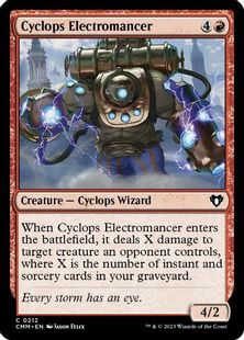 (212)《サイクロプスの電術師/Cyclops Electromancer》[CMM] 赤C