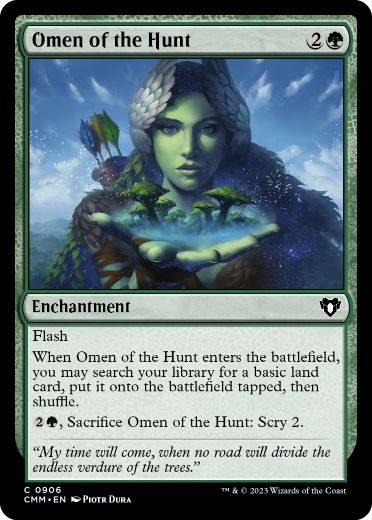 (906)《狩猟の神のお告げ/Omen of the Hunt》[CMM] 緑C