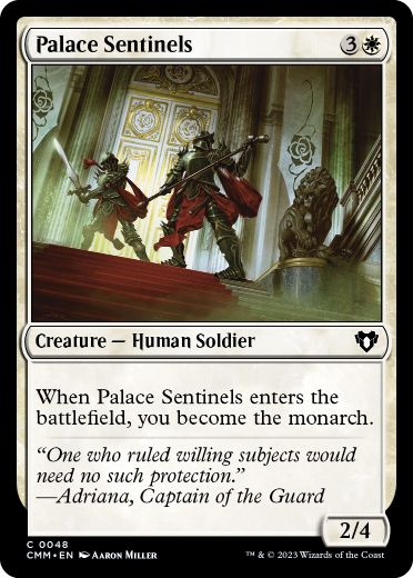 【Foil】(048)《宮殿の歩哨/Palace Sentinels》[CMM] 白C