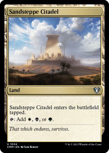 (1024)《砂草原の城塞/Sandsteppe Citadel》[CMM] 土地U