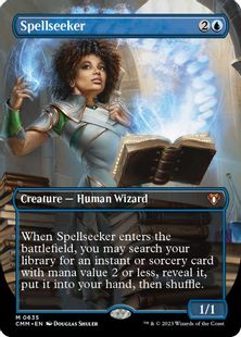 【Foil】(635)■ボーダーレス■《呪文探求者/Spellseeker》[CMM-BF] 青R