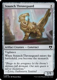 (412)《堅牢な玉座守り/Staunch Throneguard》[CMM] 茶C