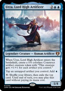 【Foil】(130)《最高工匠卿、ウルザ/Urza, Lord High Artificer》[CMM] 青R