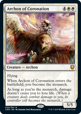 【Foil】(009)《戴冠のアルコン/Archon of Coronation》[CMR] 白R