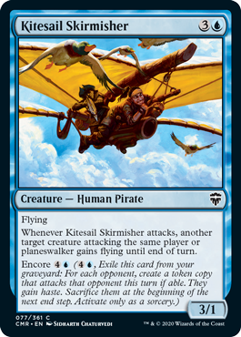 (077)《帆凧の散兵/Kitesail Skirmisher》[CMR] 青C