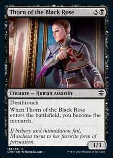 【Foil】(154)《黒薔薇の棘/Thorn of the Black Rose》[CMR] 黒C