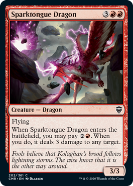 (202)《電光吠えのドラゴン/Sparktongue Dragon》[CMR] 赤C