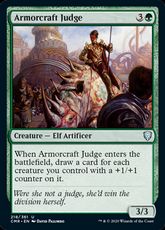 【Foil】(218)《鎧作りの審判者/Armorcraft Judge》[CMR] 緑U