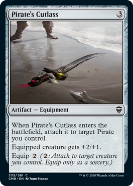 【Foil】(333)《海賊のカットラス/Pirate's Cutlass》[CMR] 茶C