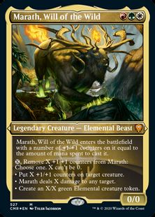 【エッチング・Foil】(527)《野生の意志、マラス/Marath, Will of the Wild》[CMR-BF] 金R