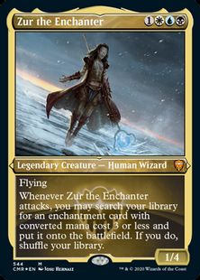 【エッチング・Foil】(544)《結界師ズアー/Zur the Enchanter》[CMR-BF] 金R