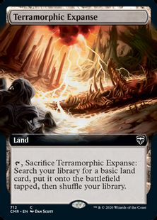 (712)■拡張アート■《広漠なる変幻地/Terramorphic Expanse》[CMR-BF] 土地C