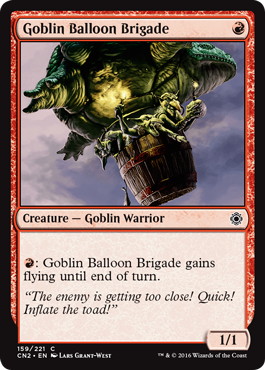 【Foil】《ゴブリン気球部隊/Goblin Balloon Brigade》[CN2] 赤C