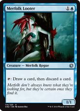 【Foil】《マーフォークの物あさり/Merfolk Looter》[CN2] 青U