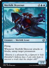 【Foil】《マーフォークの空偵者/Merfolk Skyscout》[CN2] 青U