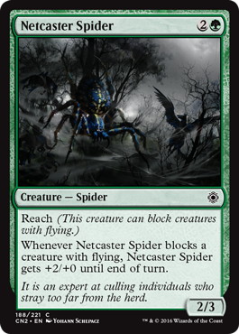 【Foil】《網投げ蜘蛛/Netcaster Spider》[CN2] 緑C