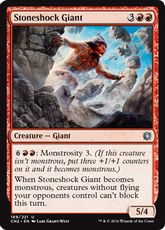 【Foil】《石殴りの巨人/Stoneshock Giant》[CN2] 赤U