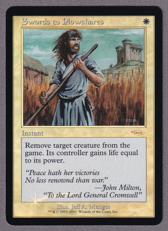 MTG　剣を鍬に　DCI　foil　☆ 委託商品】【Foil】《剣を鍬に/Swords to Plowshares》(FNM)[DCIマーク