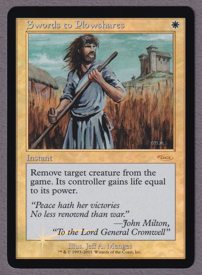 MTG　剣を鍬に　DCI　foil　☆ 委託商品】【Foil】《剣を鍬に/Swords to Plowshares》(FNM)[DCIマーク