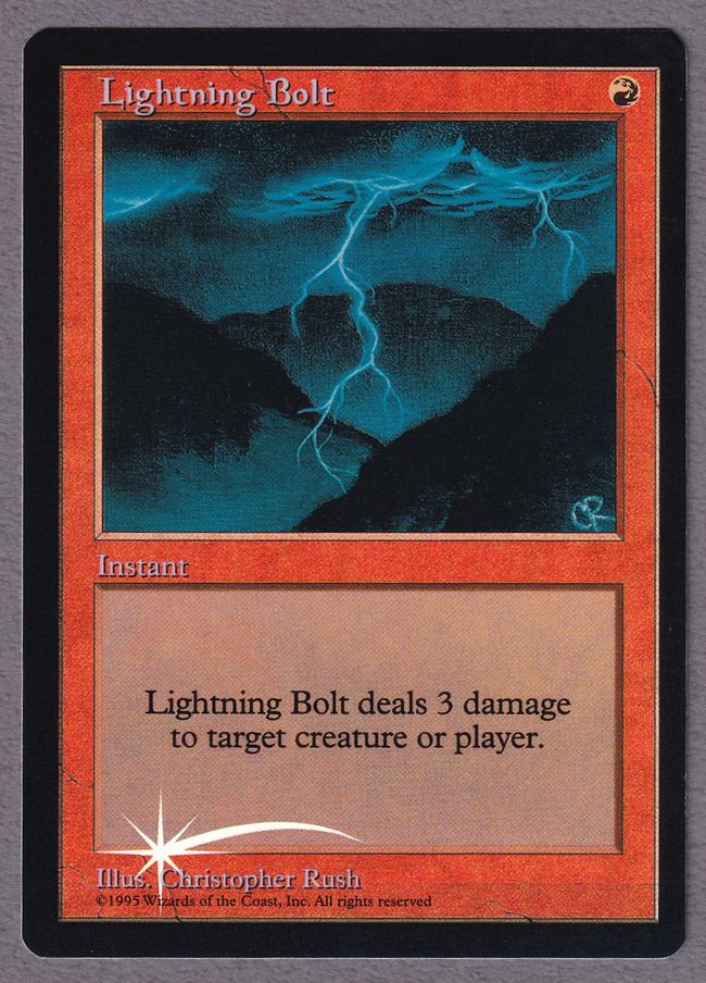 MTG 稲妻 Lightning Bolt FOIL ジャッジ褒賞 旧枠 C0897a.jpg