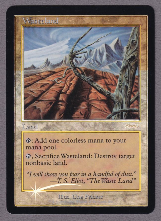 MTG 不毛の大地/Wasteland ジャッジ褒賞 FOIL 旧枠 DCI Foil】□旧枠□《不毛の大地/Wasteland》(褒賞プログラム)[DCIマーク